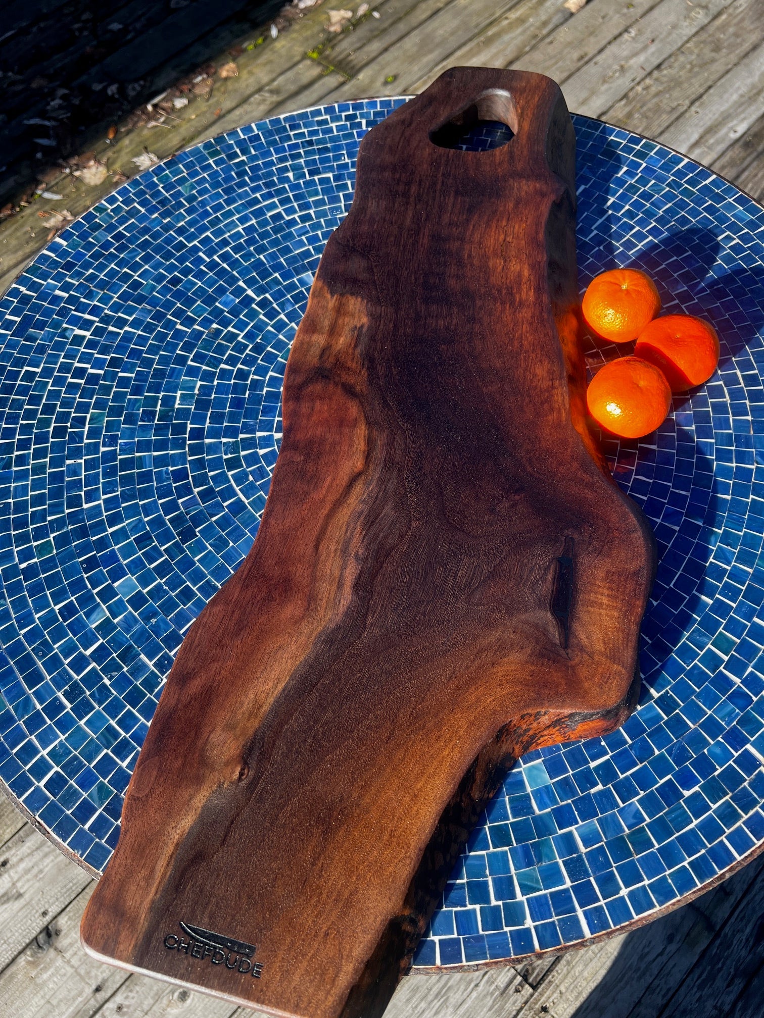 Heavy Black Walnut Live - Edge Charcuterie Board - Chefdude Boards