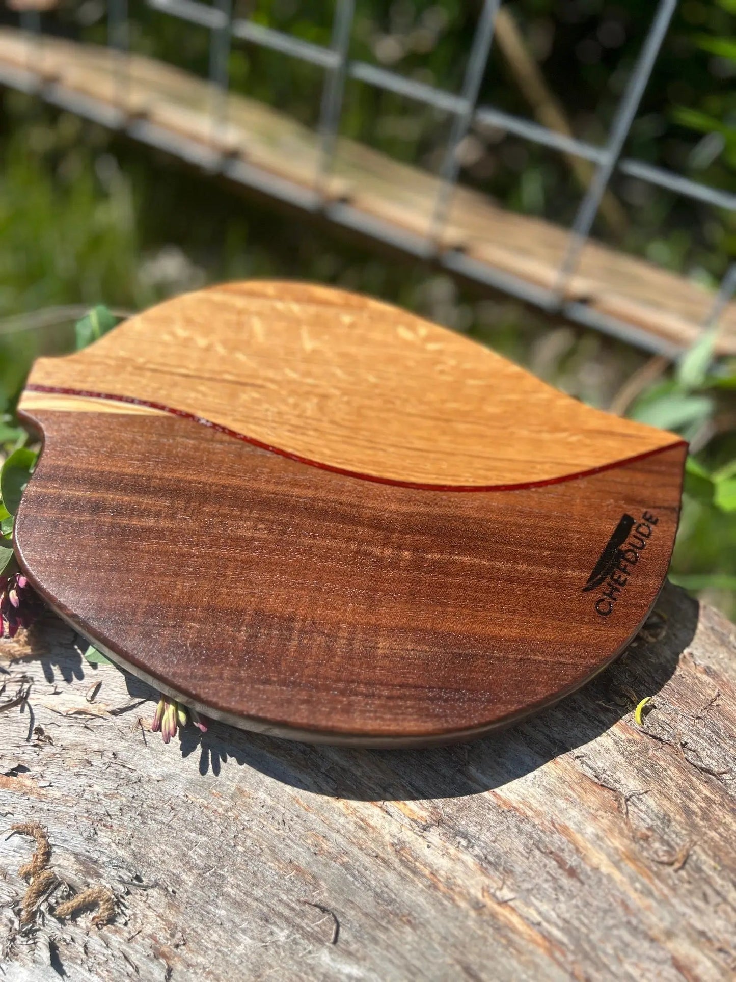 Leaf Study 14: Walnut, White Oak and Padauk - Chefdude Boards