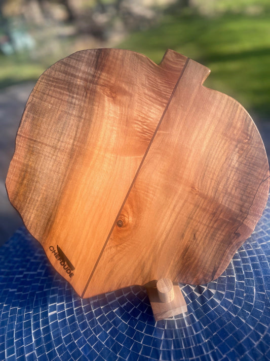Leaf Study 4: Figured Maple with Walnut Vein - Chefdude Boards