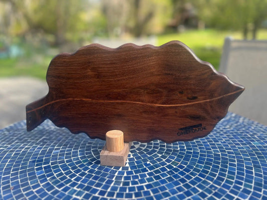 Leaf Study: Black Walnut with Spalted Maple Inlay - Chefdude Boards