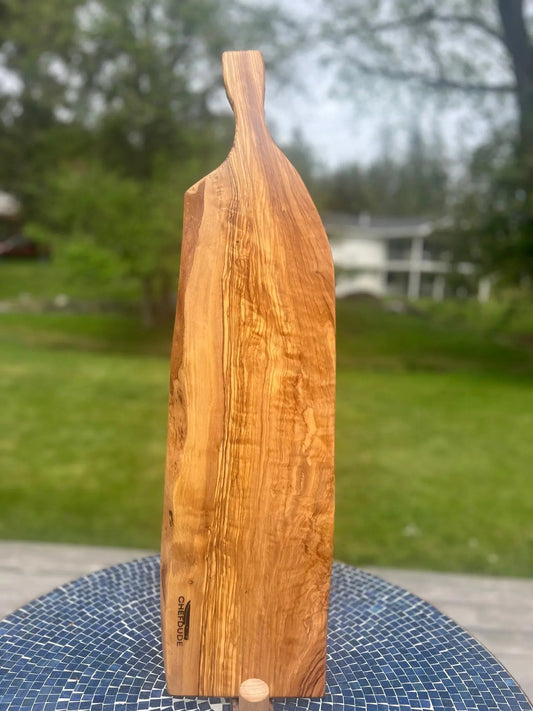Long Olive Wood Charcuterie Board - Club Handle - Chefdude Boards