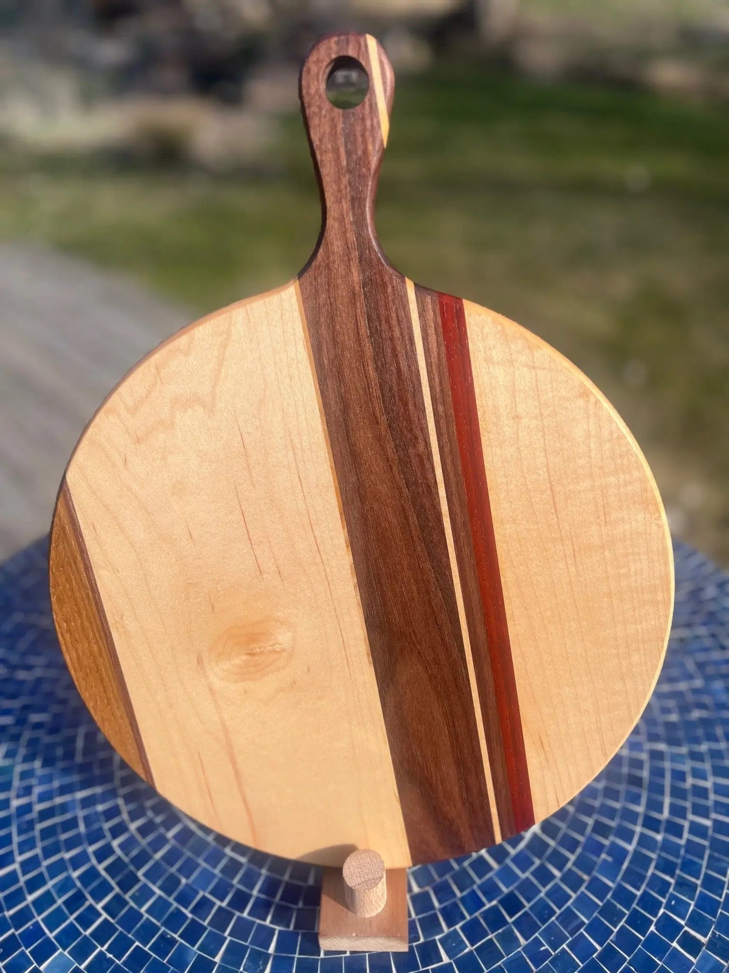 Modern Boule Board - Maple, White Oak & Padauk - Chefdude Boards