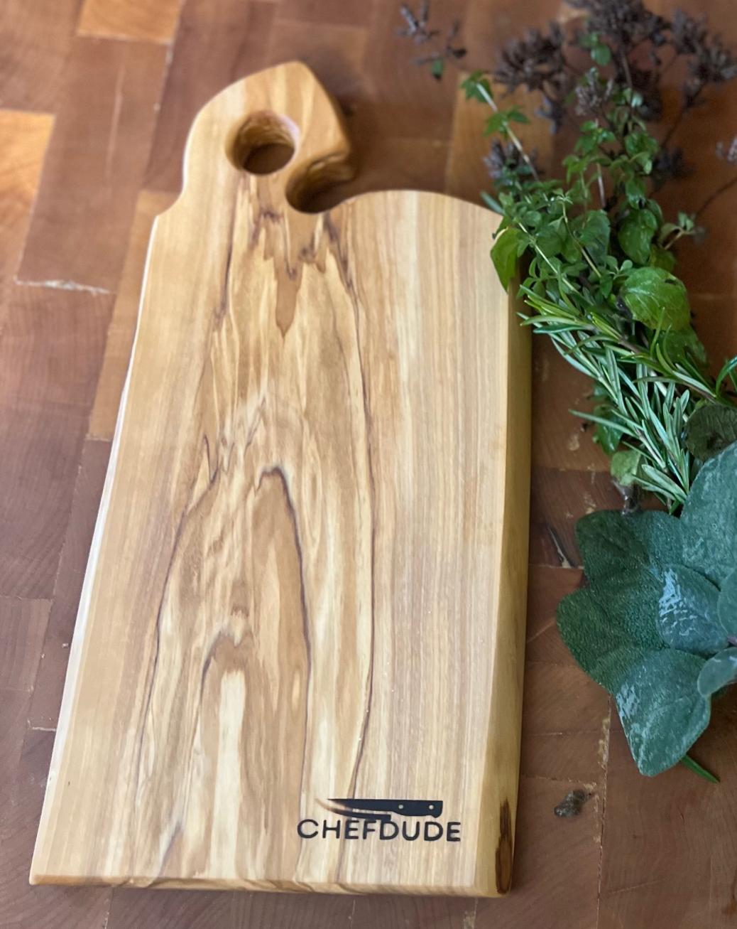 Olive Wood Cutting Board with handle - Chefdude Boards