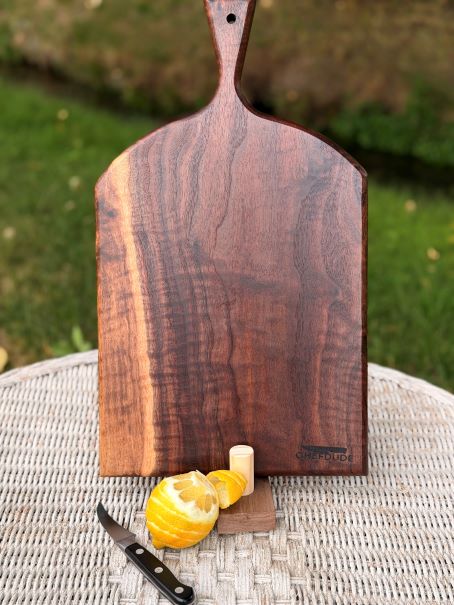 Oregon Black Walnut Bell Jar Charcuterie Board — 17.25" - Chefdude Boards