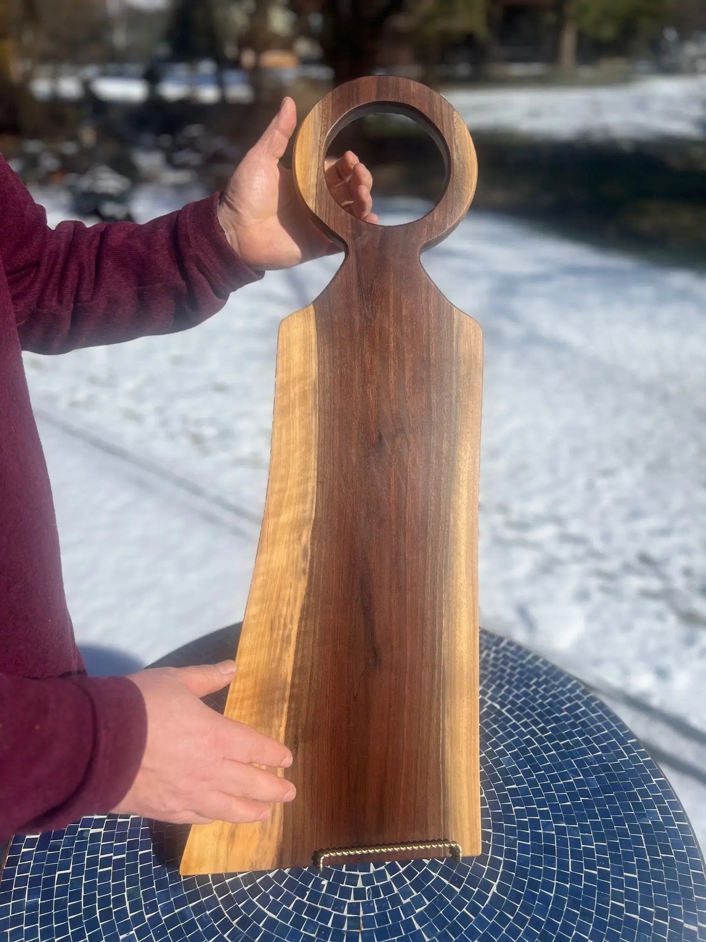 Oregon Black Walnut Signature Live Edge Charcuterie Board – 31" - Chefdude Boards