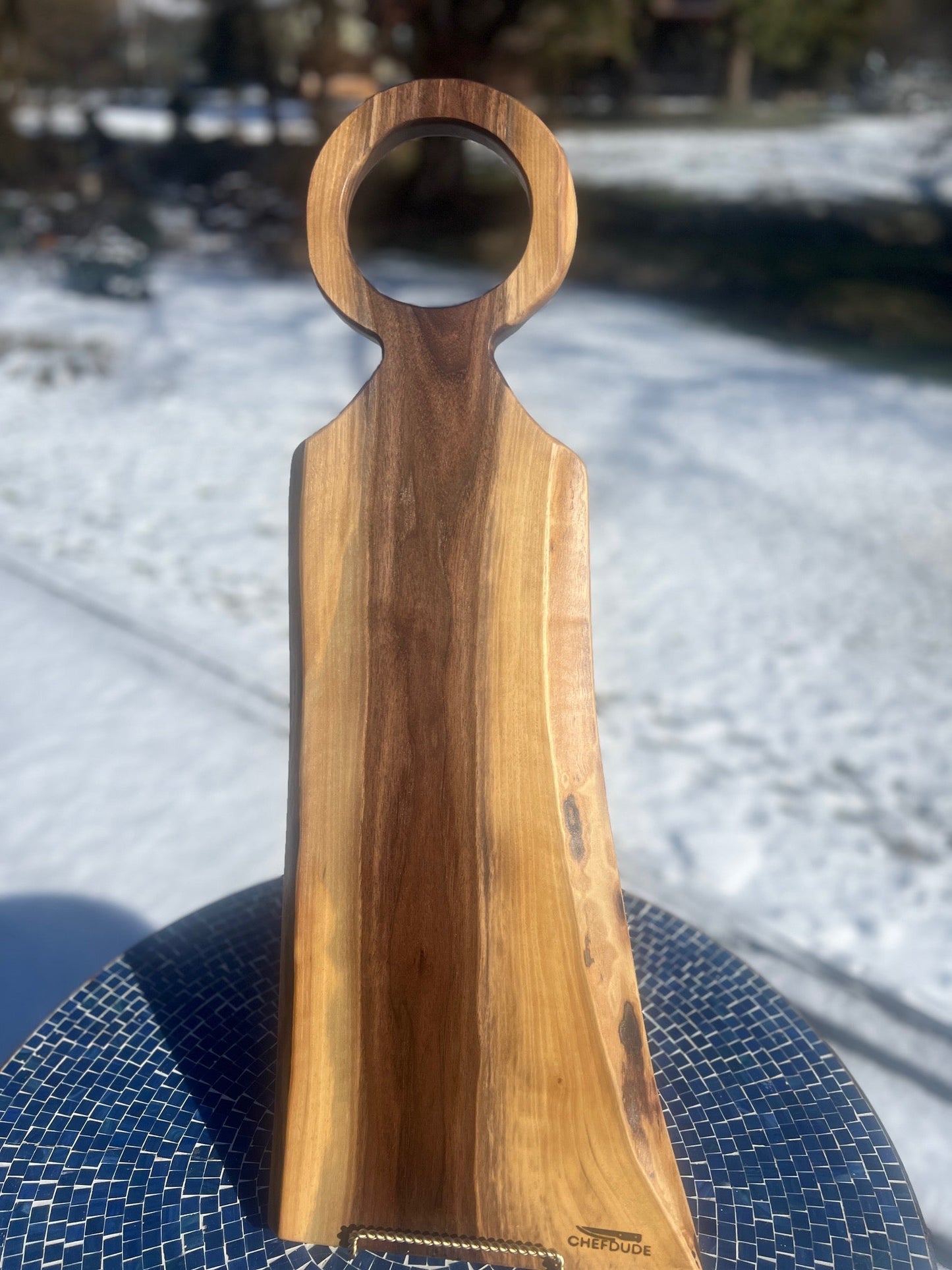 Oregon Black Walnut Signature Live Edge Charcuterie Board – 31" - Chefdude Boards