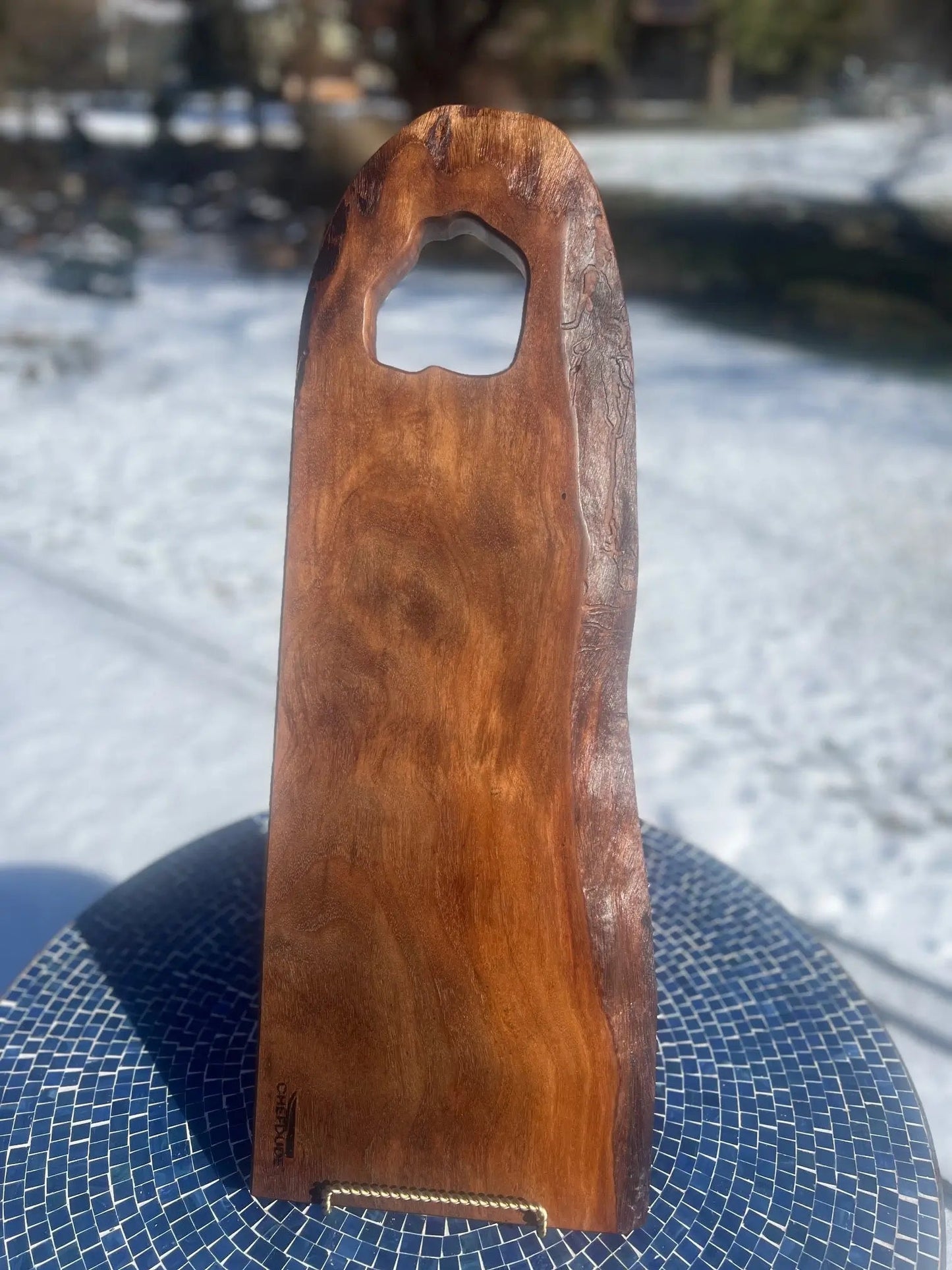 Oregon Black Walnut Signature Live Edge Serving Board – Natural Character - Chefdude Boards