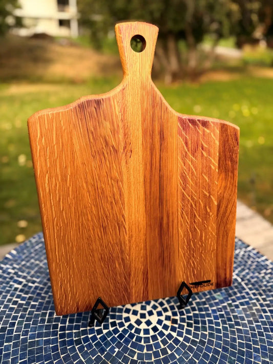 Reclaimed Wine Barrel Serving Board – Quarter-Sawn White Oak - Chefdude Boards