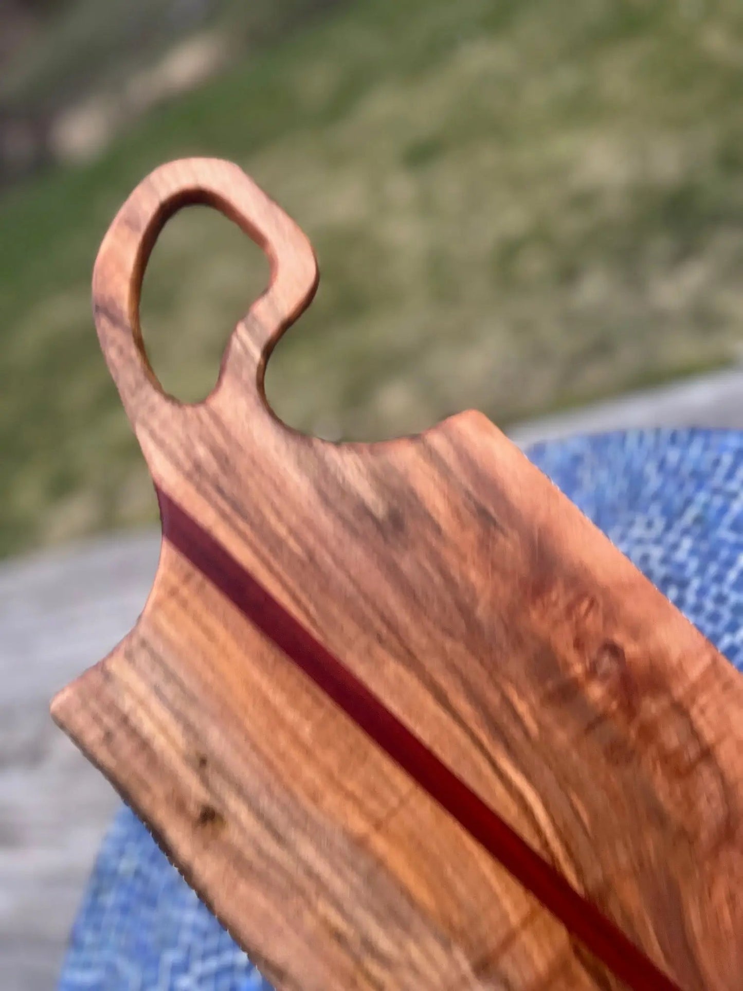 Redline 3 - Spalted Maple and Padauk with Live Edge - Chefdude Boards