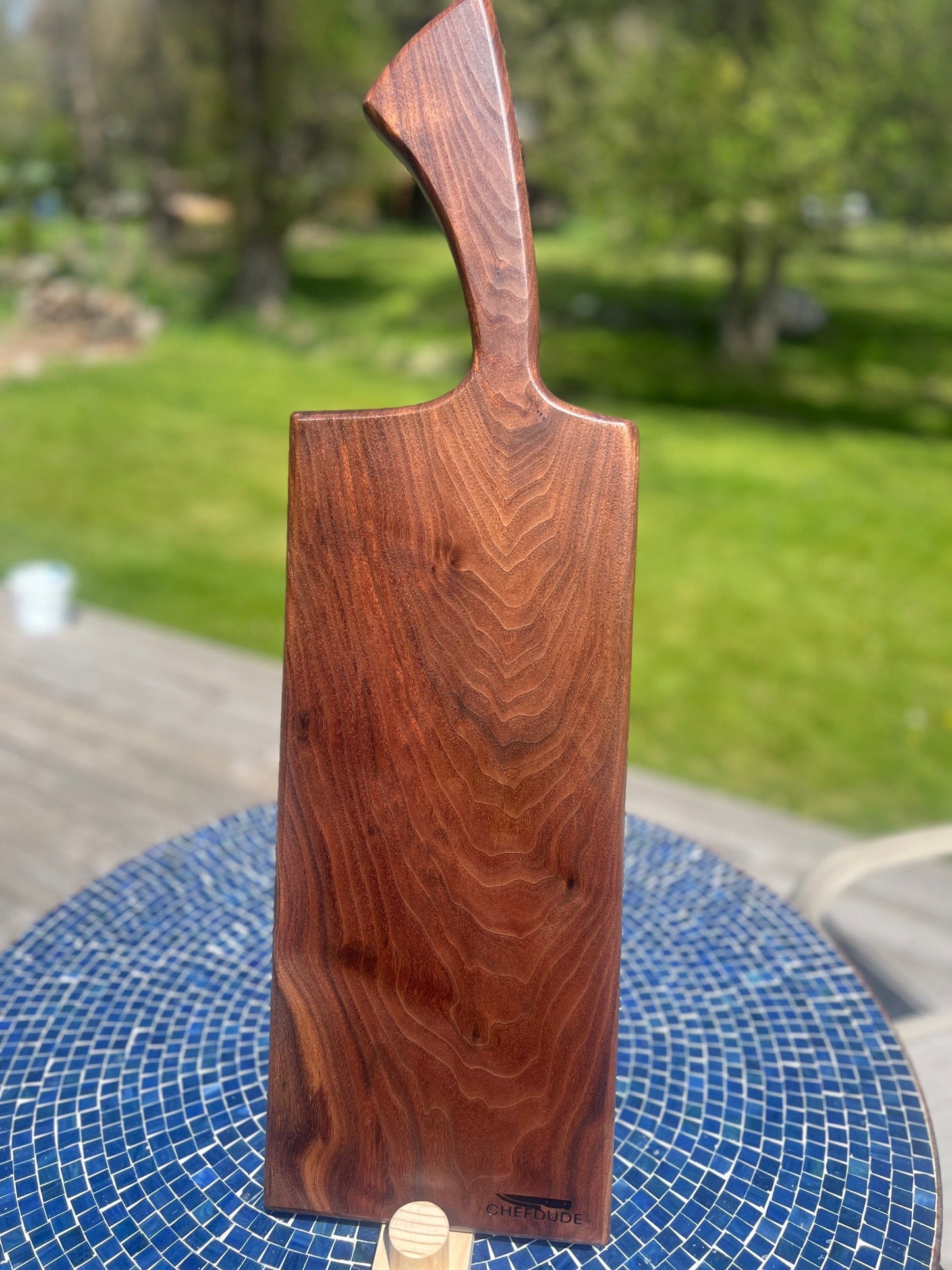 Signature Series: Black Walnut Cleaver Board - Chefdude Boards