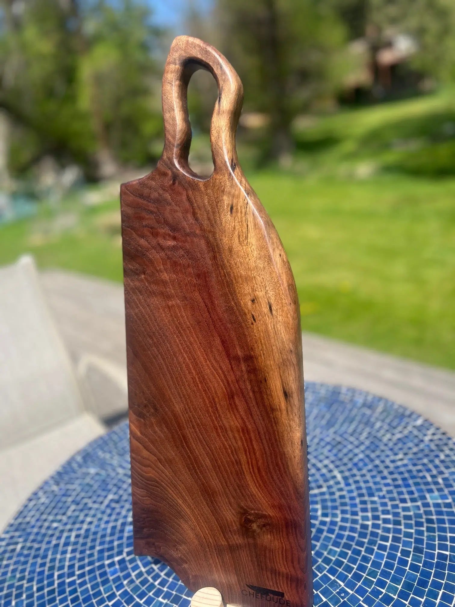 Signature Series: Black Walnut Serving Board with Sap Wood - Chefdude Boards