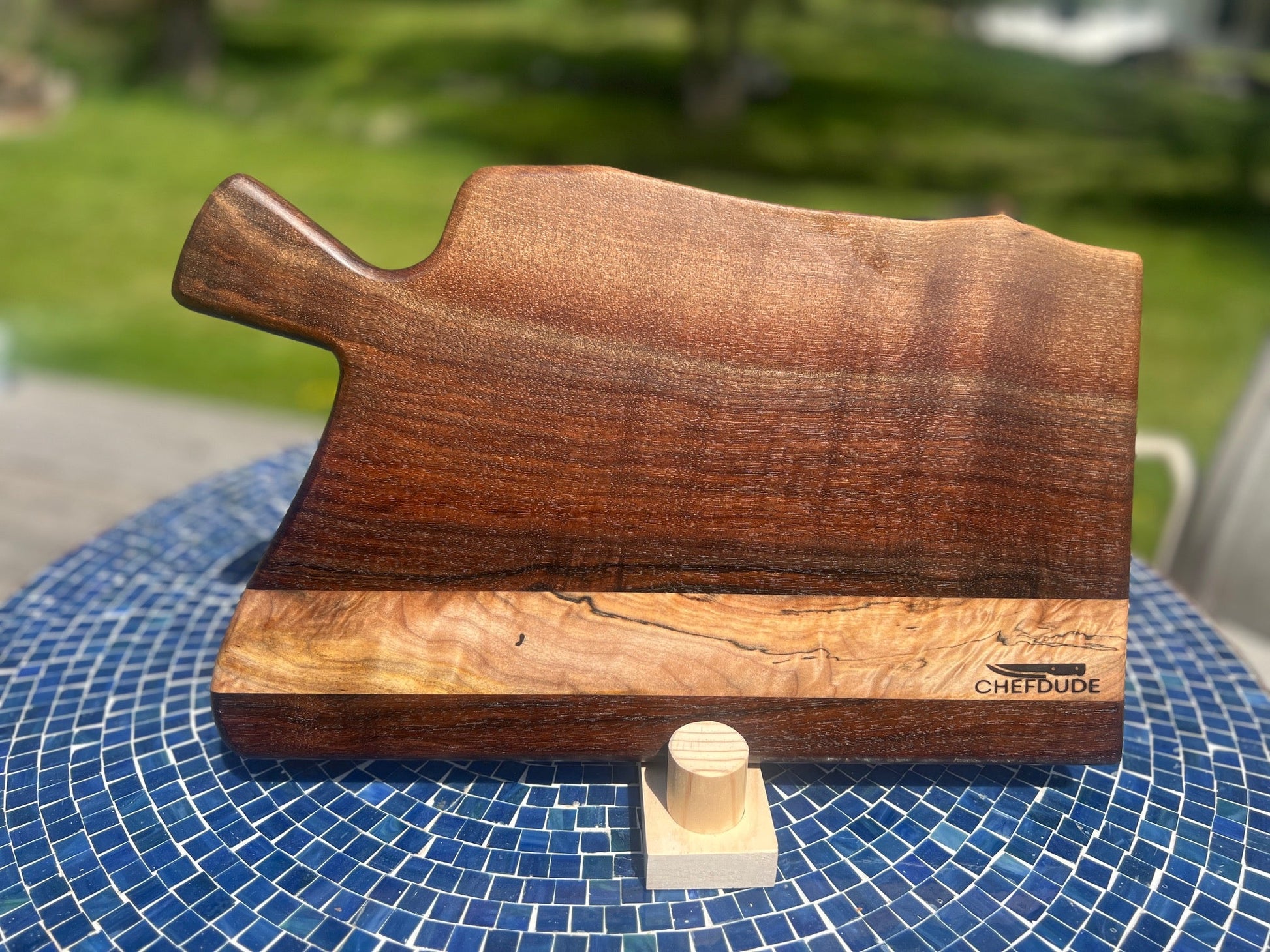 Signature Series: Black Walnut & Spalted Maple Serving Board - Chefdude Boards