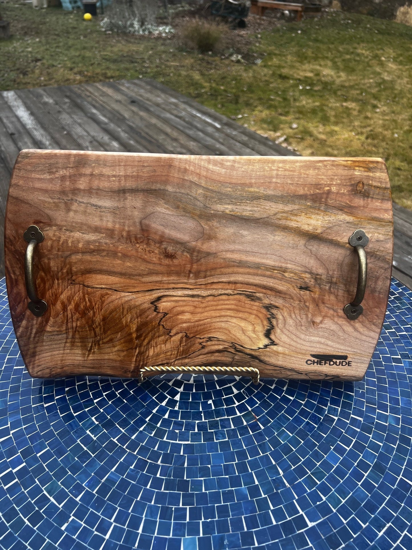 Small Spalted Maple Serving Tray - Chefdude Boards