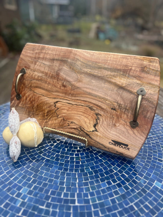 Small Spalted Maple Serving Tray - Chefdude Boards