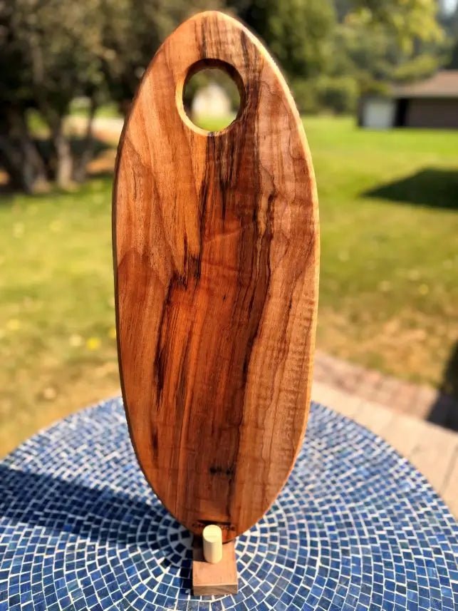 Spalted Maple Oval Serving Board - Chefdude Boards