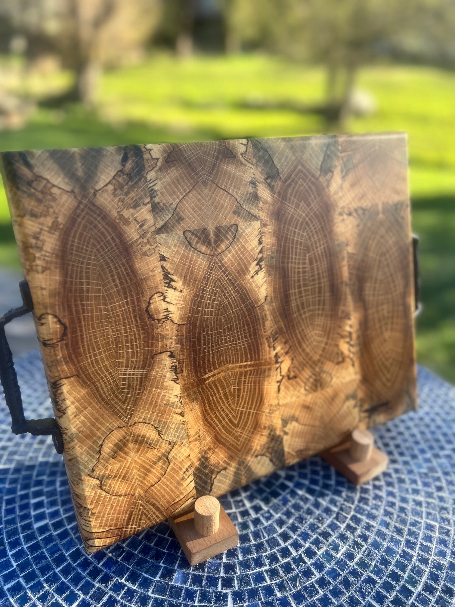 Spalted White Oak Chopping Block - Chefdude Boards