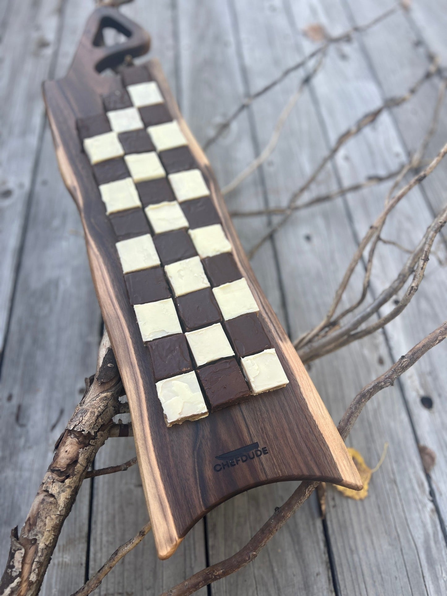 Stunning Rustic Walnut Charcuterie Board - Chefdude Boards
