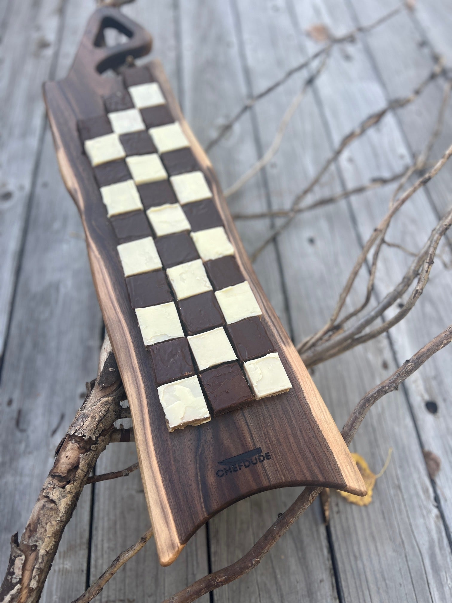 Stunning Rustic Walnut Charcuterie Board - Chefdude Boards