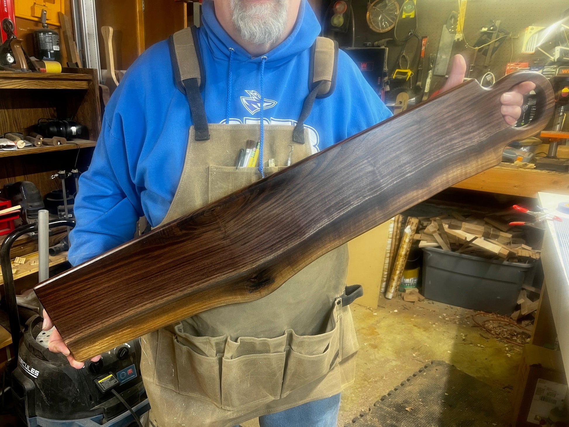 The Entertainer — Extra - Long Black Walnut Charcuterie Board - Chefdude Boards