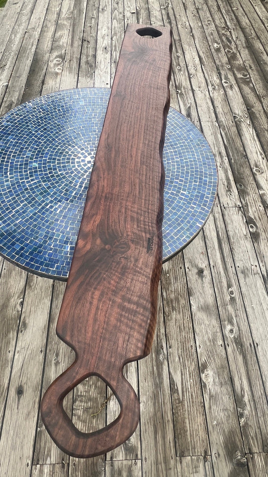 The Party Board: 4.5 feet of solid walnut - Chefdude Boards