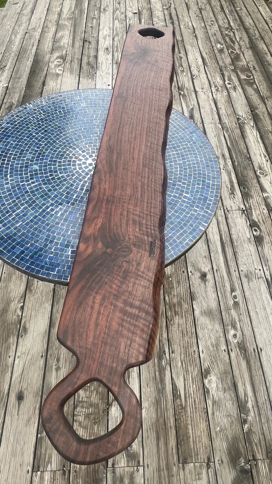 The Party Board: 4.5 feet of solid walnut - Chefdude Boards