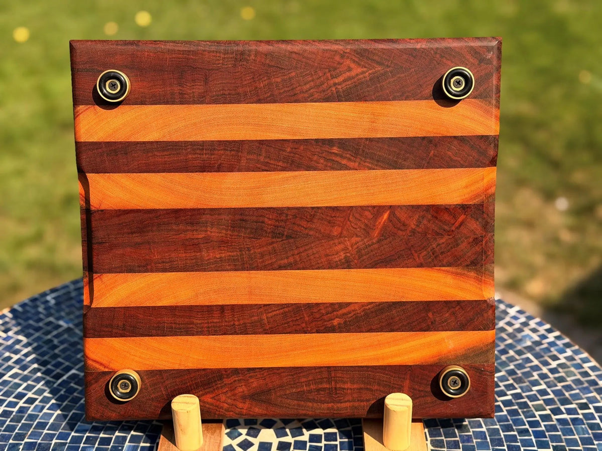 Tiger Wood & Argentine Osage Orange Chopping Block - Chefdude Boards