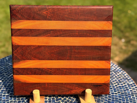 Tiger Wood & Argentine Osage Orange Chopping Block - Chefdude Boards