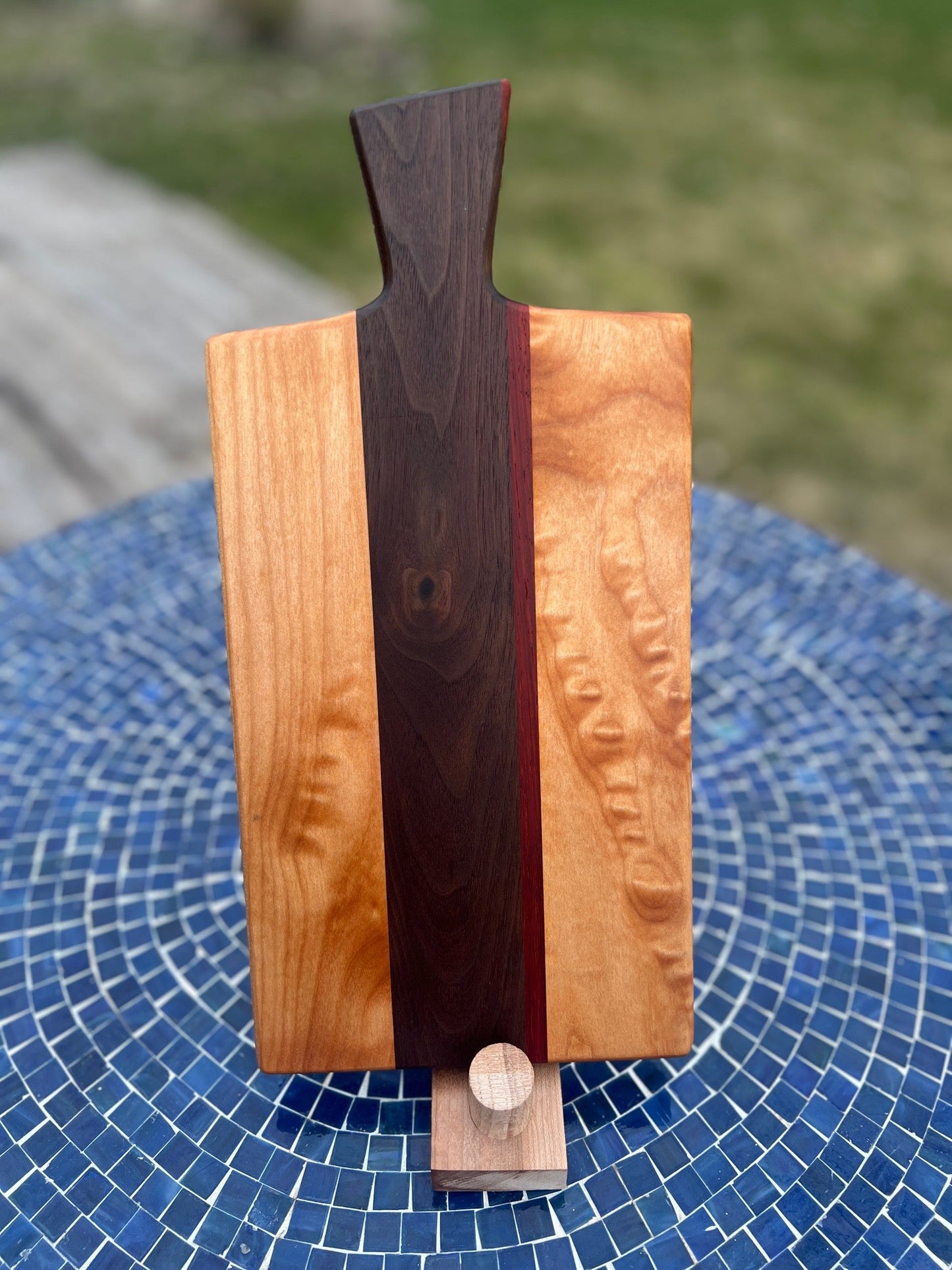 Travel Board - Figured Maple and Black Walnut - Chefdude Boards