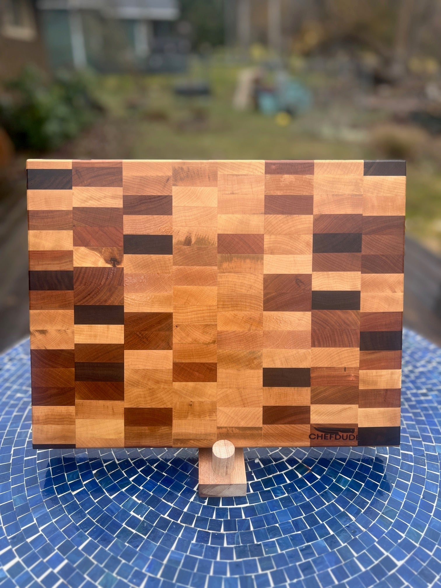 Walnut, Maple & Cherry End - Grain Chopping Block - Chefdude Boards