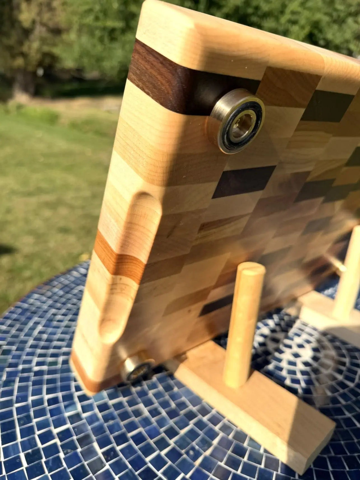 Walnut, Maple + Cherry Ombré Chopping Block - Chefdude Boards
