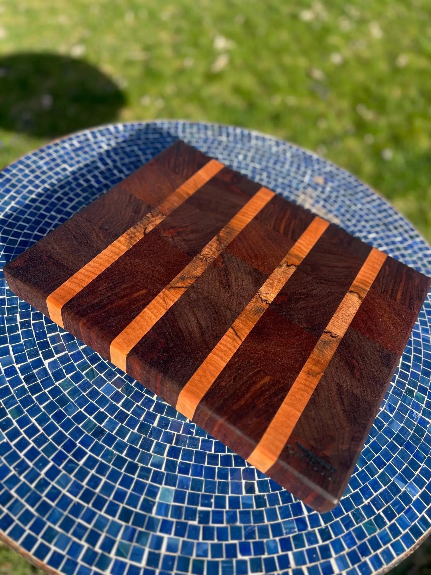 Walnut & Spalted Maple Chopping Block - Chefdude Boards