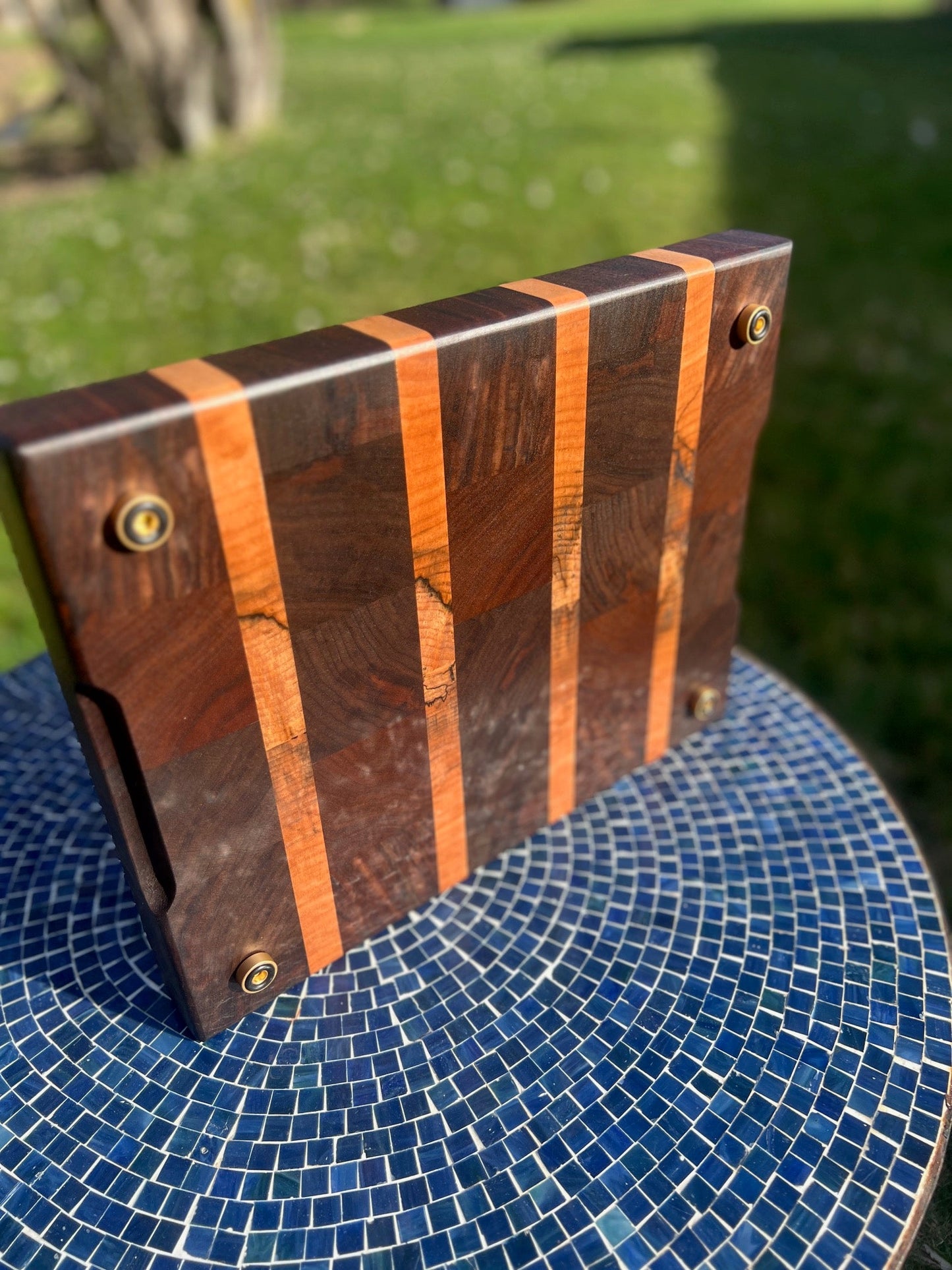 Walnut & Spalted Maple Chopping Block - Chefdude Boards