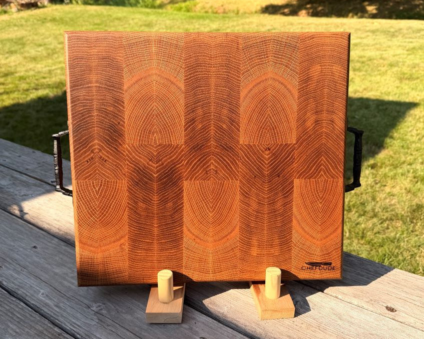White Oak End-Grain Chopping Block - Chefdude Boards